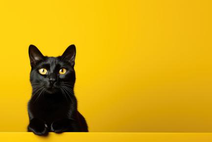 Chat noir, illustration de l'article sur les superstitions