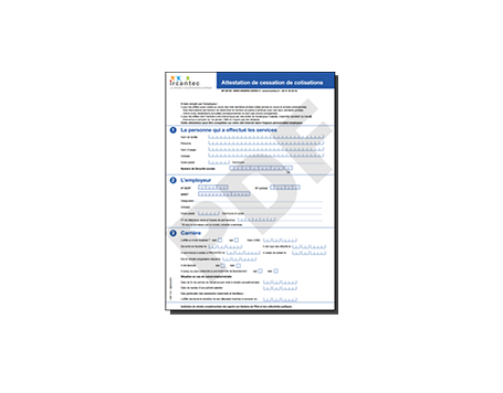Attestation de cessation de cotisations