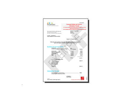 Exemple de Bulletin de pension/attestation fiscale 2017