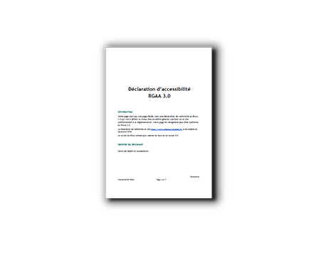 Déclaration d’accessibilité RGAA 3.0