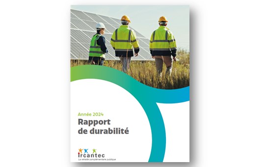 Couverture du rapport de durabilité 2024 de l'Ircantec