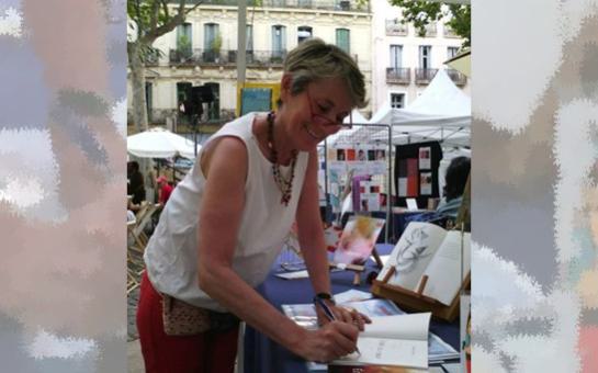 Elisabeth Lafont, séance de dédicace à Sète