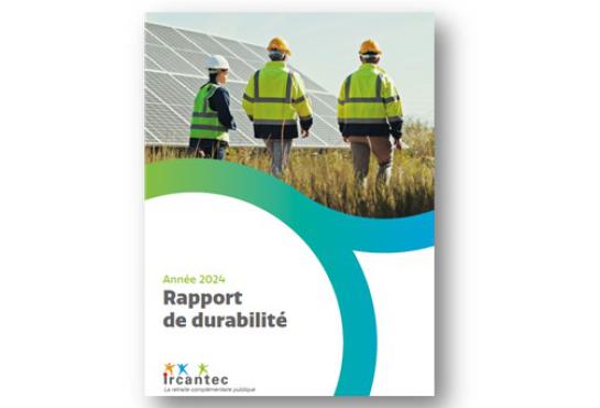 Couverture du rapport de durabilité 2024 de l'Ircantec