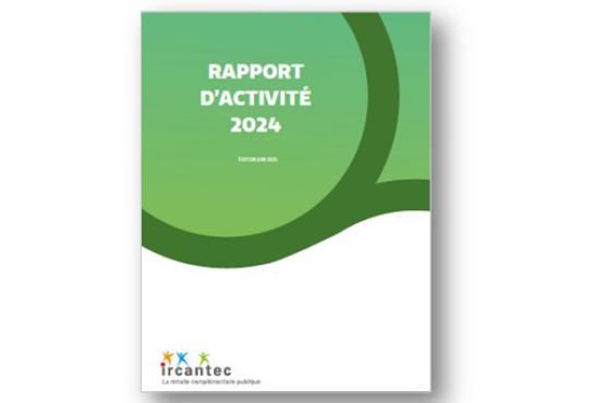 Couverture du rapport d'activité 2024 de l'Ircantec