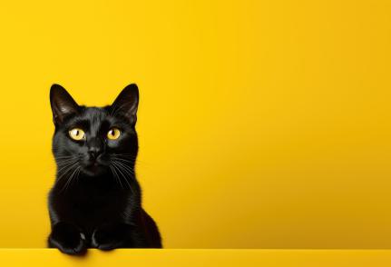 Chat noir, illustration de l'article sur les superstitions