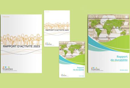 Couvertures des rapports d'activité et de durabilité 2023