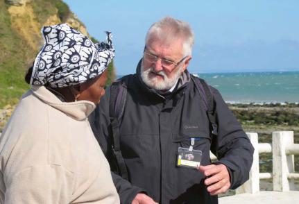 Photo d'illustration d'un Greeter, guide bénévole, en visite
