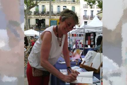 Elisabeth Lafont, séance de dédicace à Sète
